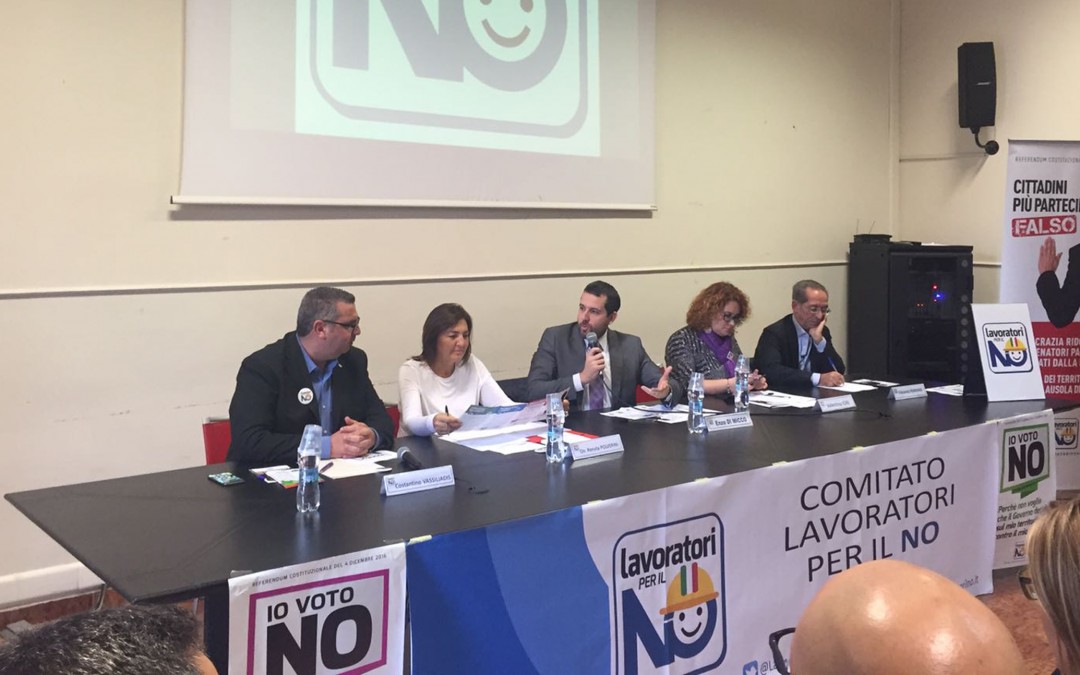 Comitato Lavoratori per il NO: oggi ad Avellino, poi Matera e Taranto