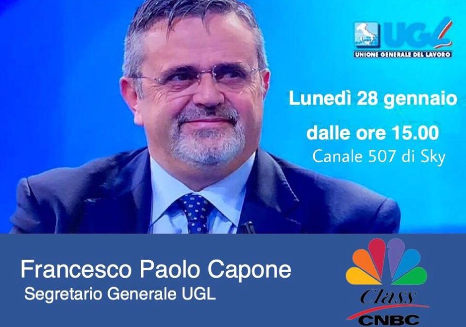 Lunedì 28 gennaio in diretta dalle ore 15 su Class CNBC