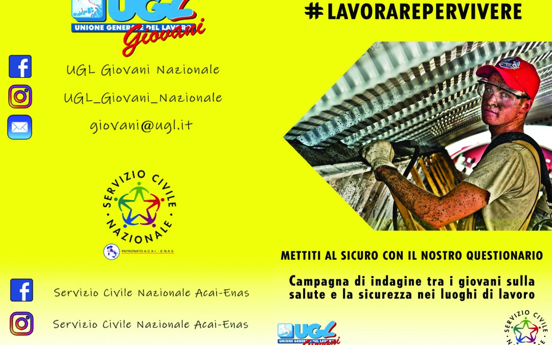 CAMPAGNA UGL #LAVORAREPERVIVERE RIVOLTA AI GIOVANI