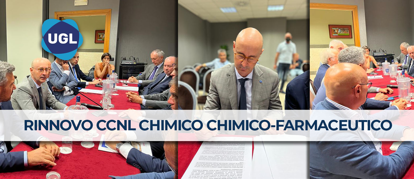 Ugl Rinnovo Ccnl Chimico Farmaceutico UGL Bene Aumento 204 Euro 